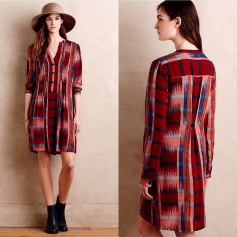 Anthropologie Tylho Sao Paulo Plaid Tunic Dress